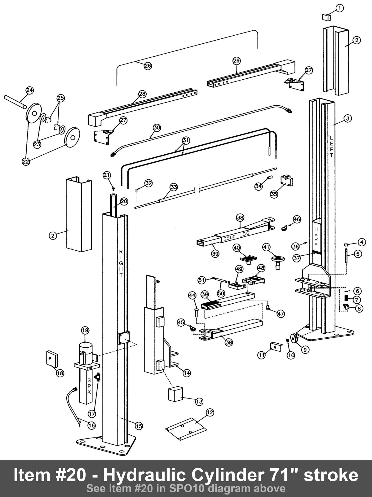 Item #20 - Hydraulic Cylinder 71" stroke