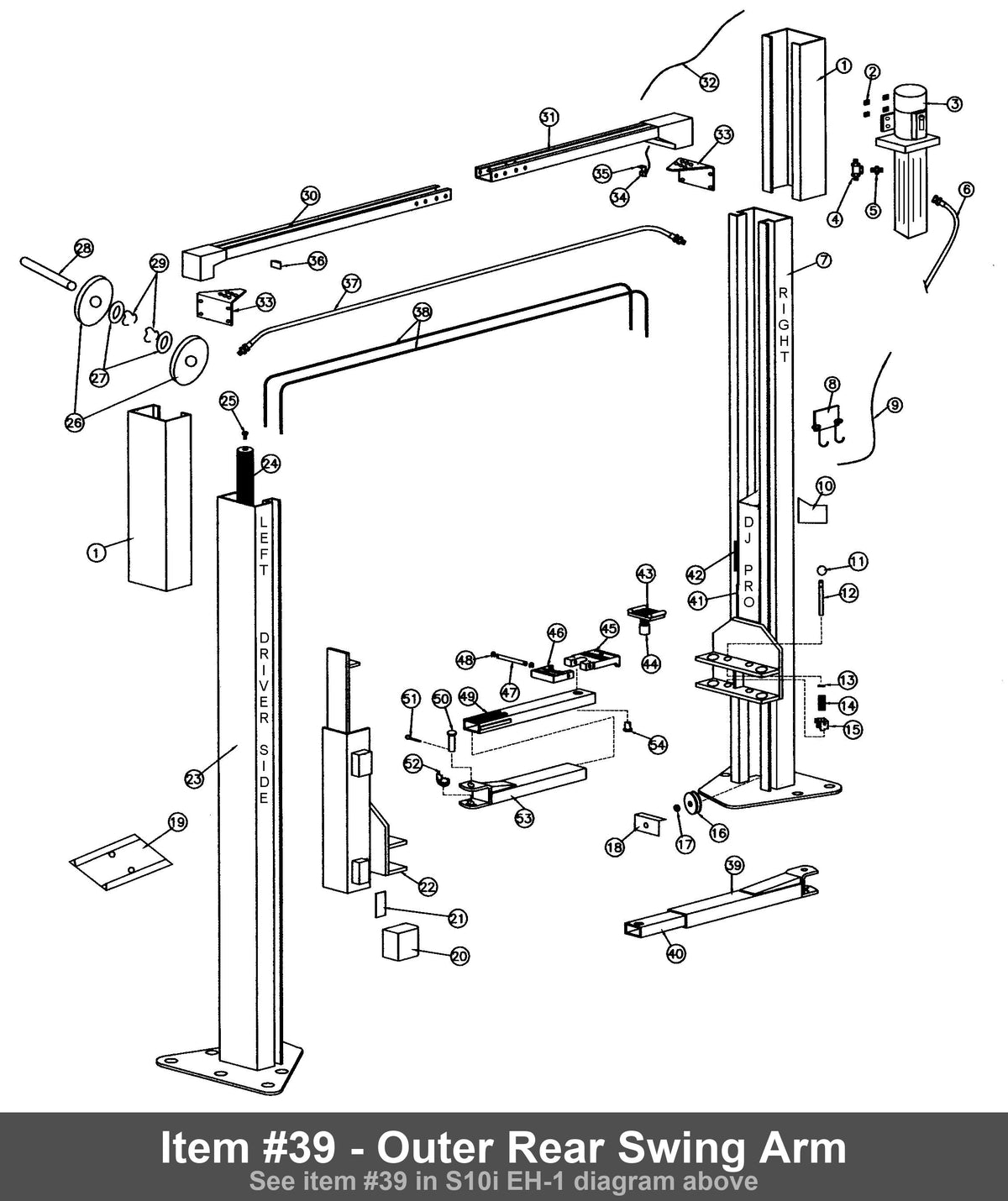 Item #39 - Outer Rear Swing Arm
