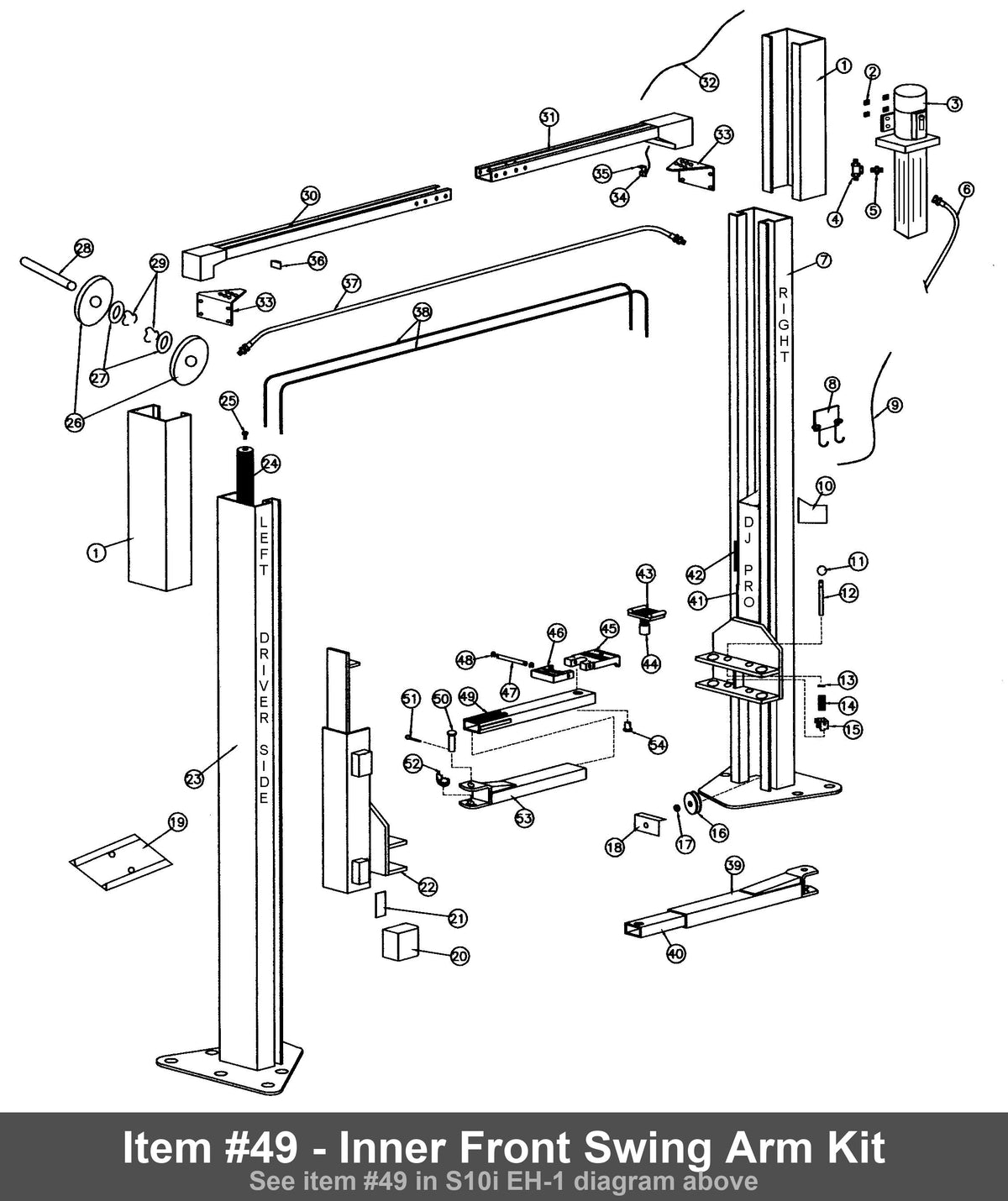 Inner Front Swing Arm Kit - Rotary N2158-1