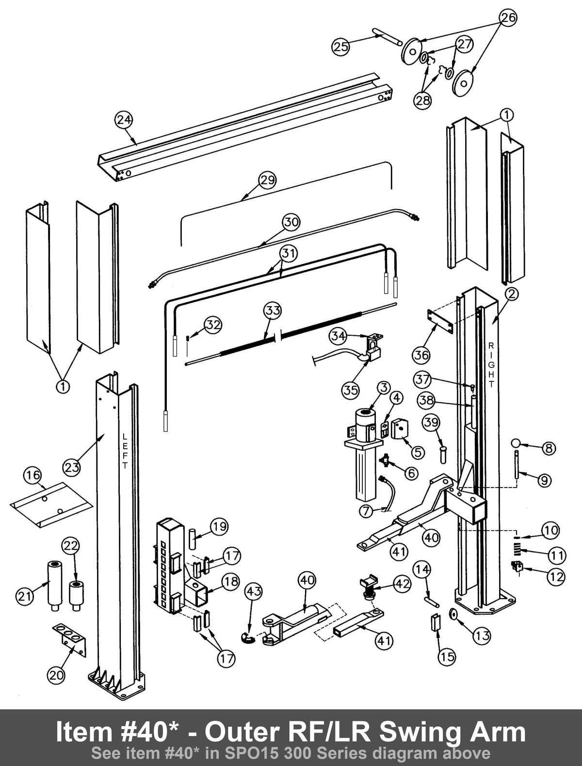 Item #40* - Outer RF/LR Swing Arm