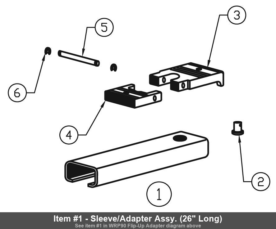 Item #1 - Sleeve/Adapter Assy. (26" Long)