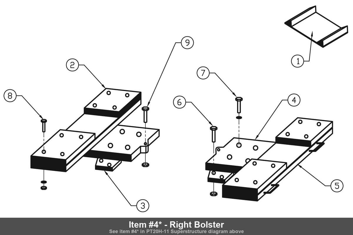 Item #4* - Right Bolster