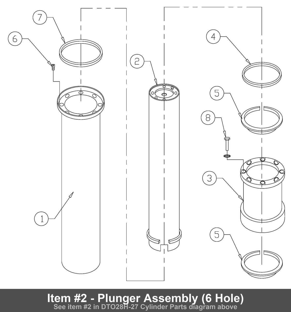 Item #2 - Plunger Assembly (6 Hole)
