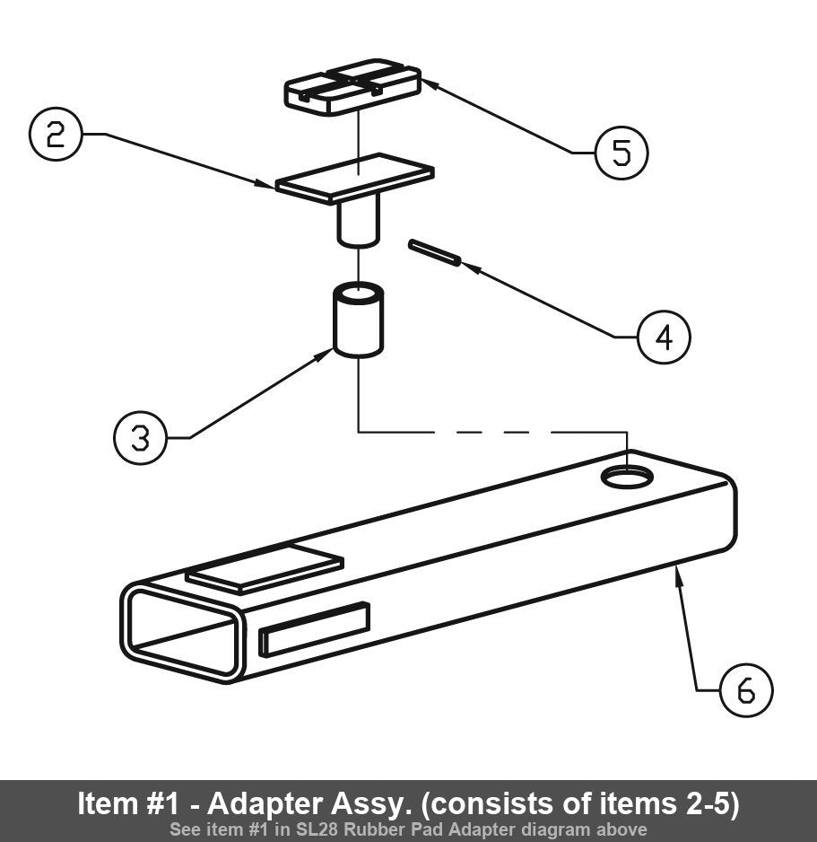 Item #1 - Adapter Assy. (consists of items 2-5)