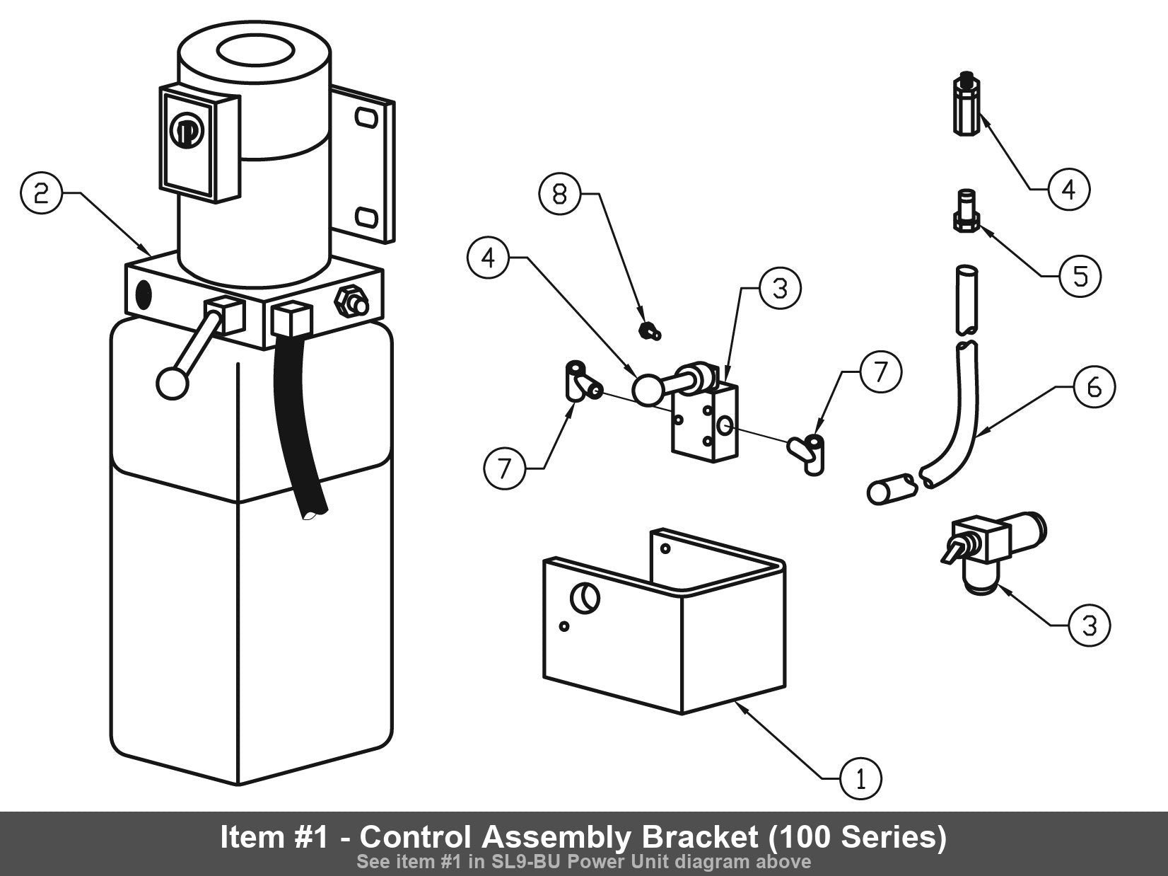 Item #1 - Control Assembly Bracket (100 Series)