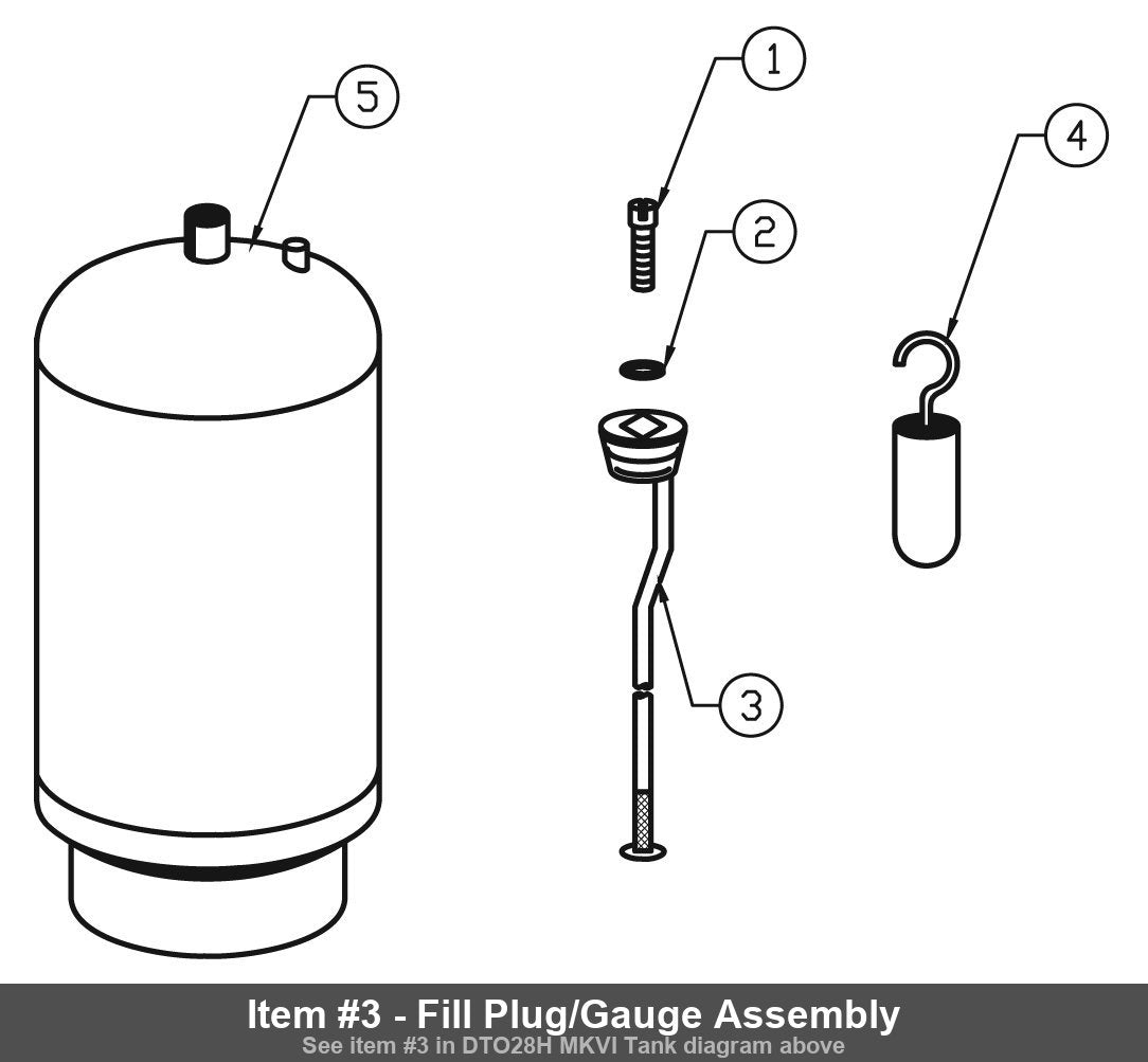 Item #3 - Fill Plug/Gauge Assembly