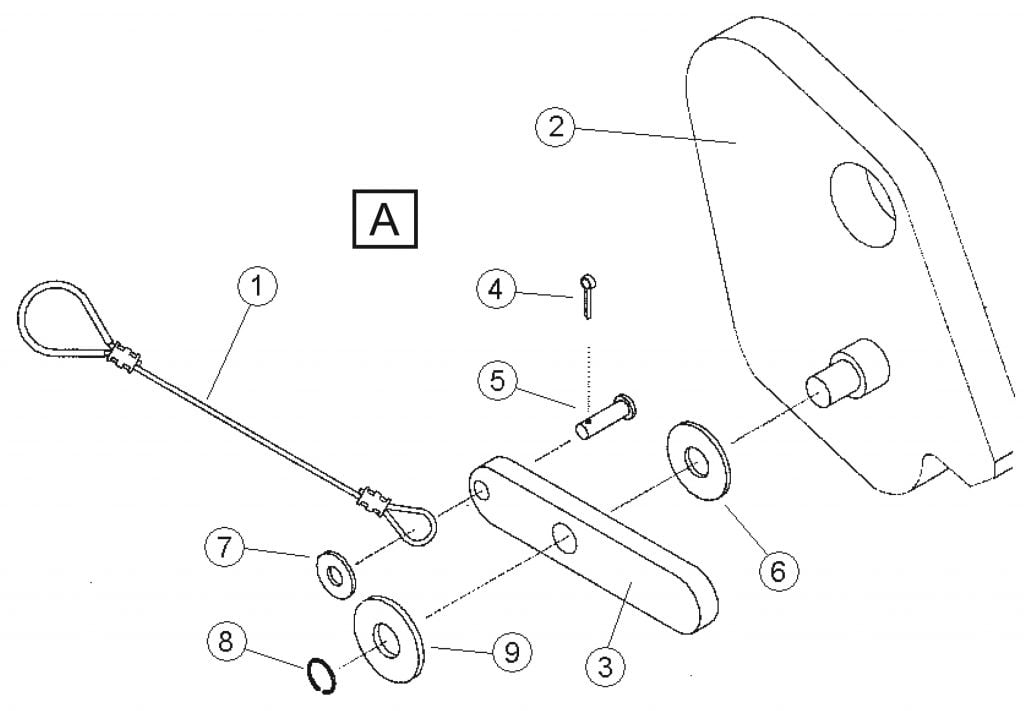 Mohawk System 1A parts diagram — this part is item A (Carriage Lock Parts)