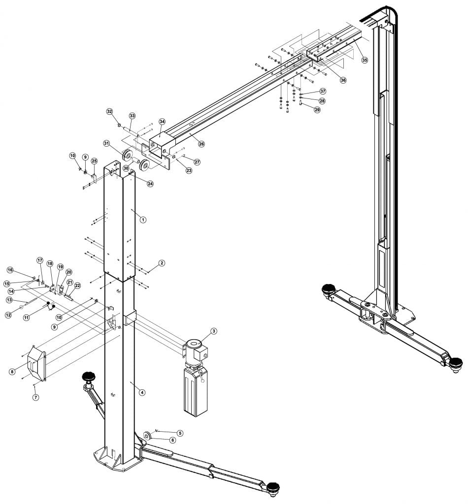 Quality Lifts 12000S parts diagram — this part is item 30 (Full Breakdown)