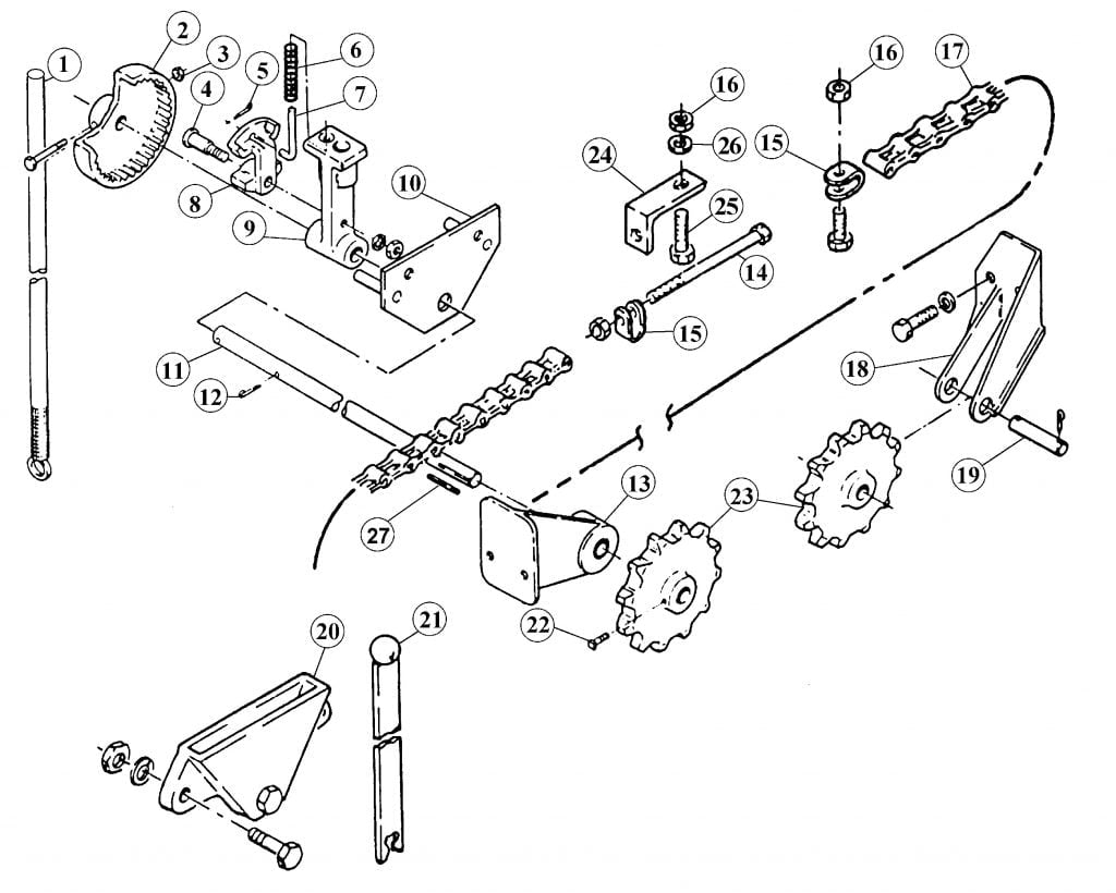 Weaver EC-100 Series Manual Ratchet parts diagram — this part is item 21 (Assembly Components)