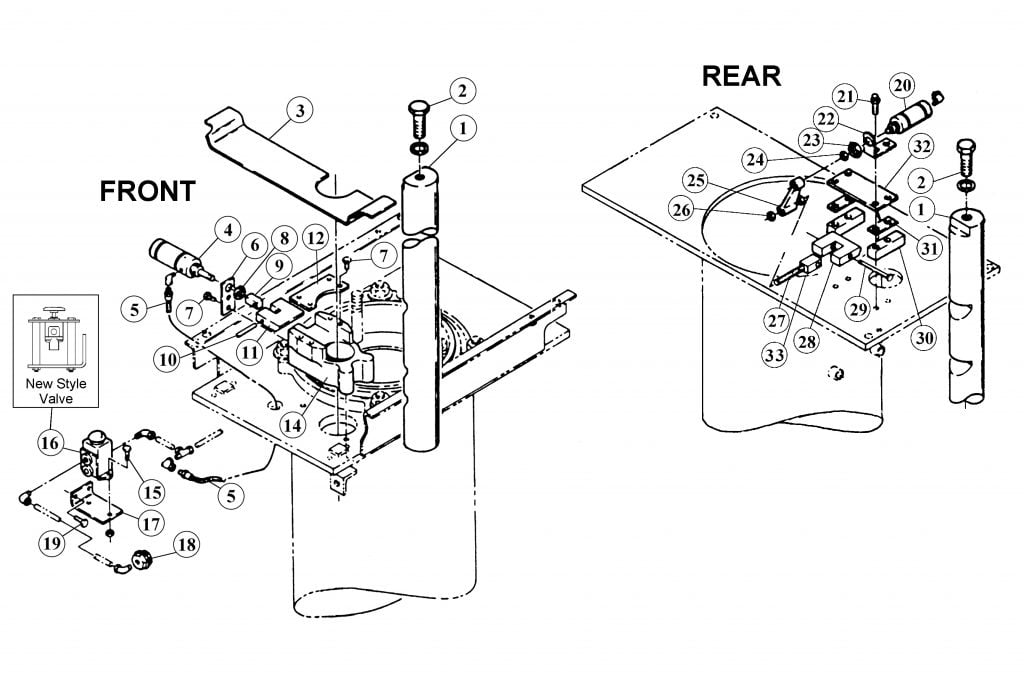 Weaver EC-105 parts diagram — this part is item 33 (Air Lock System)