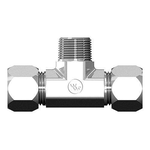 Ferrule Lock M Br Tee, 1 Tube - 1 Tube - 1 M Pipe