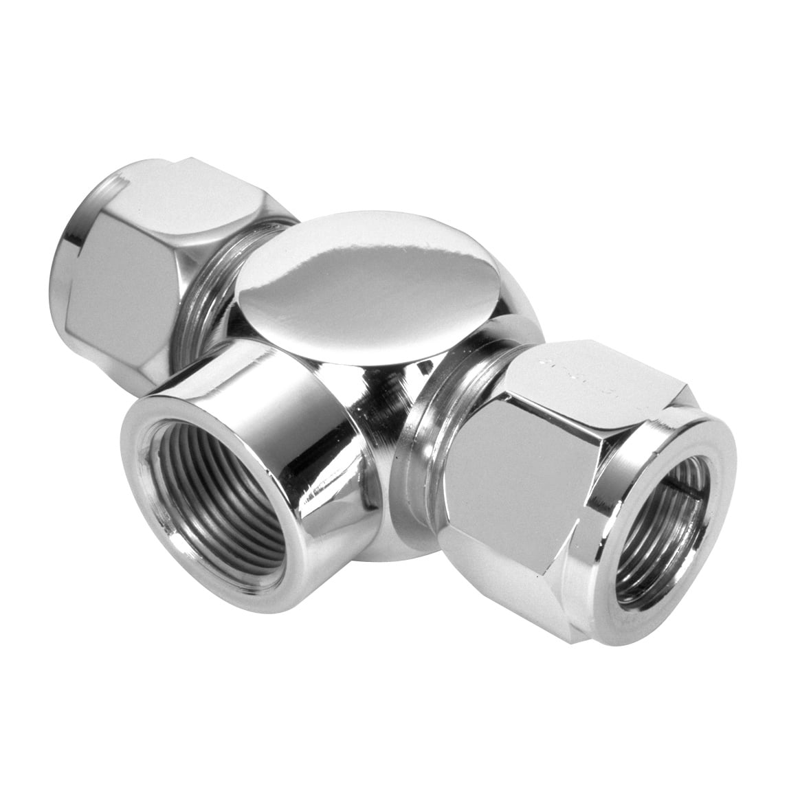 LENZ 650-24-24-24 Fe Br Tee, 1-1/2 Tube - 1-1/2 Tube - 1-1/2 Fe Pipe