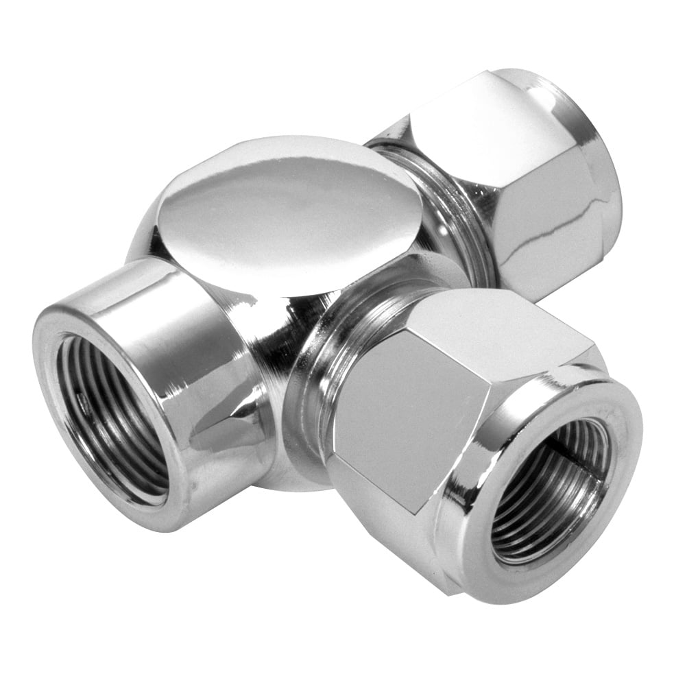 LENZ 800-12-12-12 Fe Run Tee, 3/4 Tube - 3/4 Fe Pipe