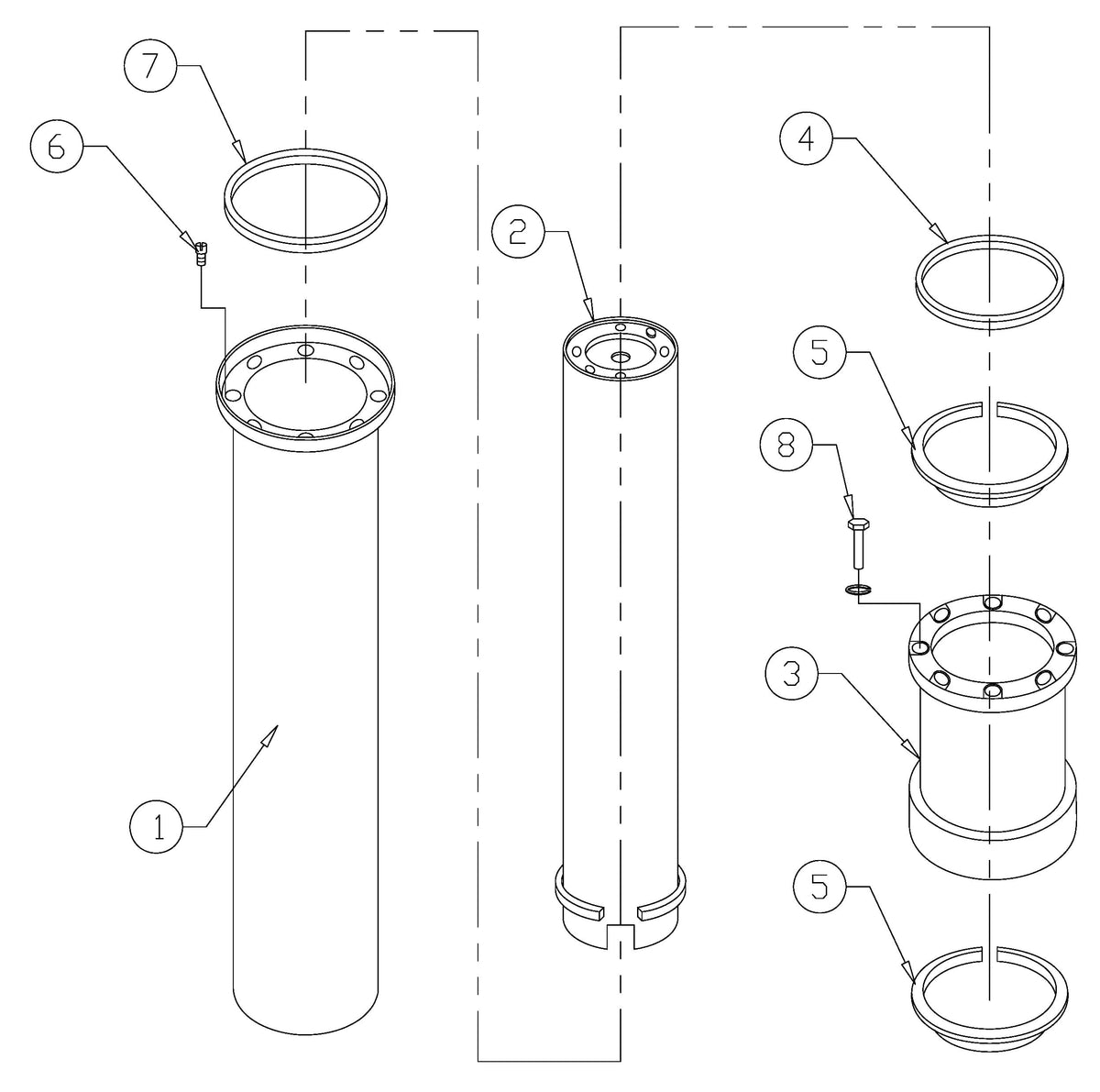 Rotary DTO28H-27 parts diagram — this part is item 2 (Cylinder Parts)